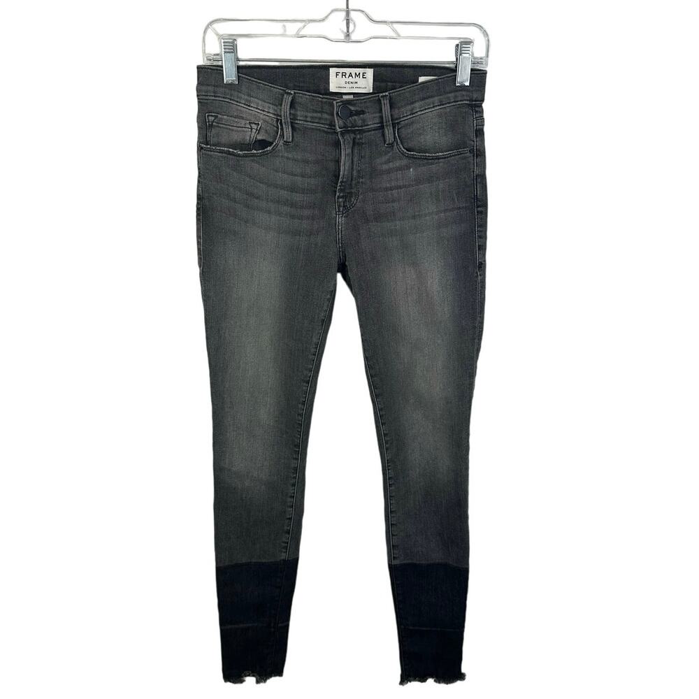 Frame Denim Women's Skinny Jeans - Black and Gray